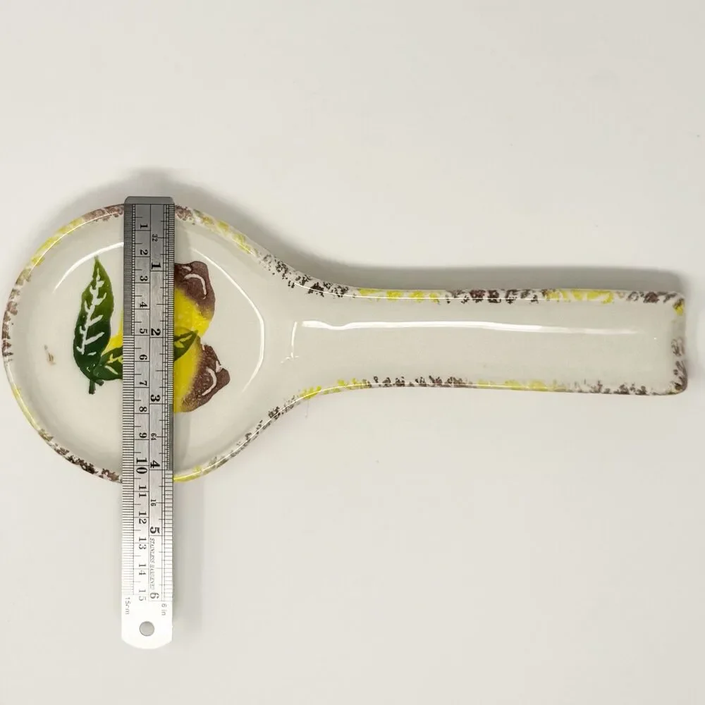 La Tavola Italy Handpainted Ceramic Lemon Spoon Rest Rustic Tuscan New